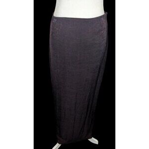 Vintage Studio C Corporate Goth Vampire Black Shimmer Maxi Skirt